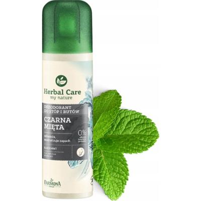 Herbal Care Odświeżający Spray Dezodorant Do Stóp Czarna Mięta 150ml