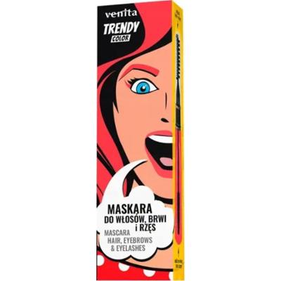Venita Trendy Color 3w1 Maskara Do Rzęs Brwi Włosów 34 Jasna Czerwień