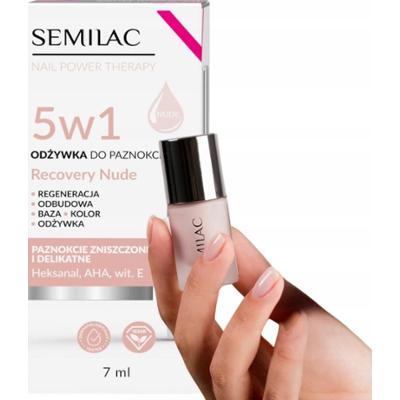 Semilac Nail Power Therapy 5w1 Odżywka Do Paznokci Beżowa Recovery Nude 7ml