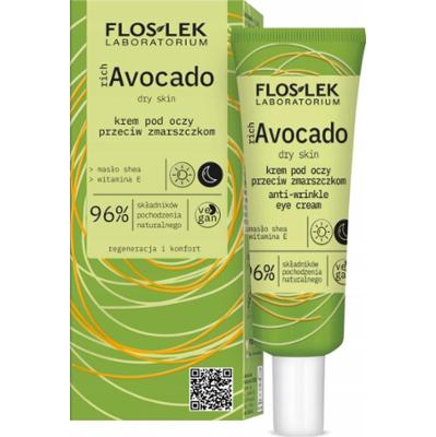 Floslek Rich Avocado Przeciwzmarszczkowy Krem Pod Oczy z Witaminą E 30ml