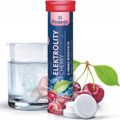 Protego Elektrolity Cherry Suplement Diety Wiśnia 20 Tabletek Musujących