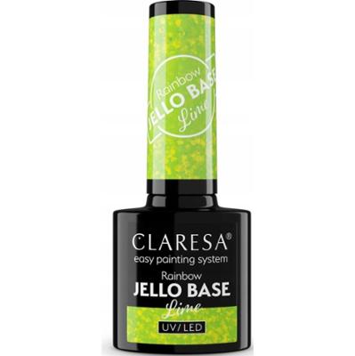 Claresa Lakier Hybrydowy Rainbow Jello Base 2w1 Lime 5g