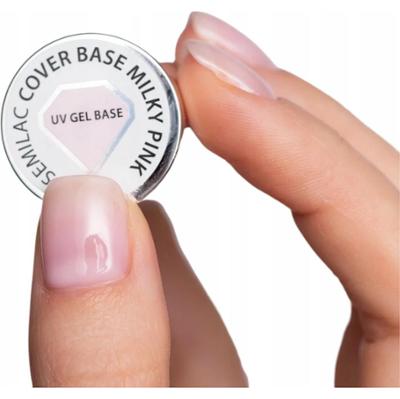 Semilac Skin Tone Cover Base Baza Hybrydowa Do Paznokci Milky Pink 7ml