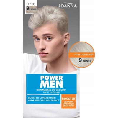 Joanna Power Men Rozjaśniacz Do Włosów Do 9 Tonów + Booster Odżywka 100ml