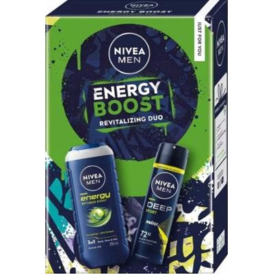 Nivea Men Energy Boost Zestaw Prezentowy Męski z Kosmetykami Żel + DEO
