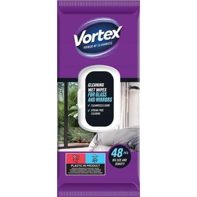 Vortex Wielorazowe Ściereczki Chusteczki Nawilżane Do Szkła Luster 48 Sztuk