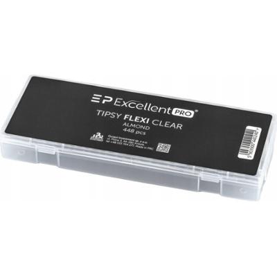 Excellent PRO Flexi Clear Tipsy Tunelowe Bez Kieszonek Migdał C 448 sztuk