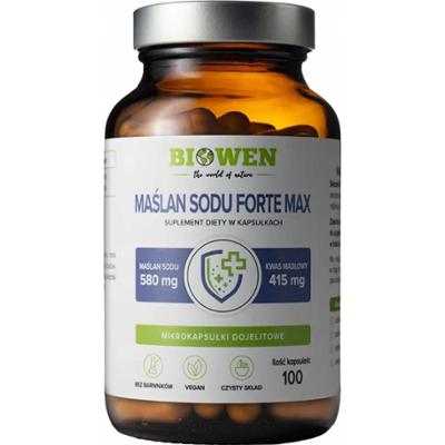 Biowen Maślan Sodu Forte Max 580mg Suplement Diety Układ Pokarmowy 100 Caps