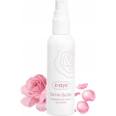 Ziaja Satin Glow Pielęgnująca Mgiełka Do Twarzy i Ciała Płatki Róży 90ml