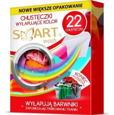 Smart Wash Chusteczki Do Prania Wyłapujące Kolor 22 Sztuki