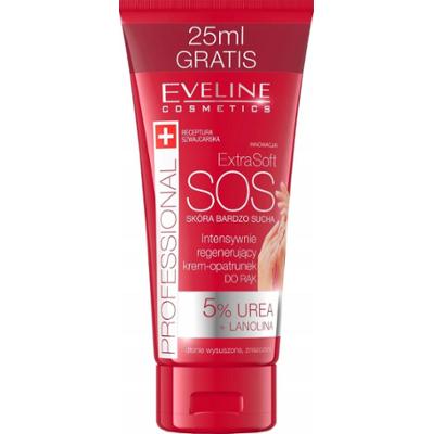 Eveline Extra Soft SOS Regenerujący Krem Do Rąk Lanolina Gliceryna 100ml