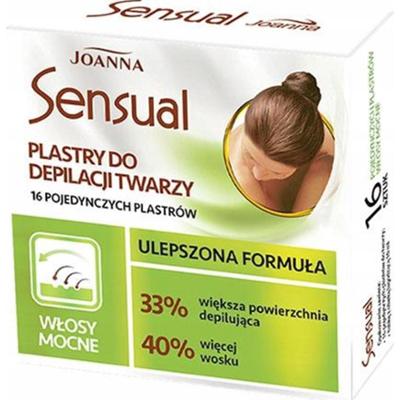Joanna Sensual Plastry Do Depilacji Twarzy Włosy Mocne 16 szt + Oliwka