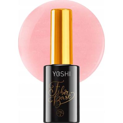 Yoshi Baza Hybrydowa Fiber Base z Włóknem Szklanym Róż Drobinki No 4 10ml