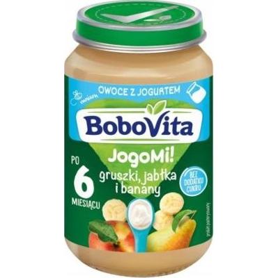 Bobovita JogoMi Deser Owoce z Jogurtem Gruszki Jabłka i Banany 190g