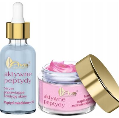 Ava Aktywne Peptydy Zestaw Prezentowy Kosmetyków Maska + Serum Do Twarzy