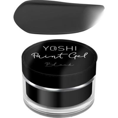 Yoshi Paint Gel UV LED Black Żel Do Paznokci Zdobień Płaskich Czarny 5ml