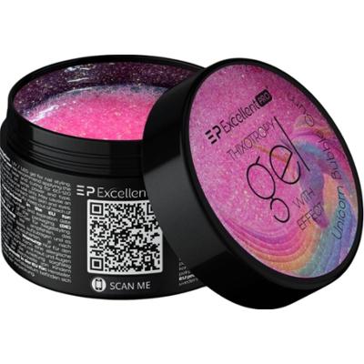 Excellent PRO Effect Budujący Żel Do Paznokci Brokat Unicorn Bubble Gum 50g