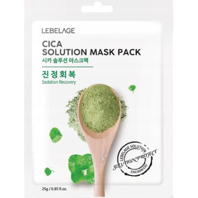 Lebelage Cica Solution Łagodząca Maseczka Do Twarzy w Płachcie Kojąca 25g