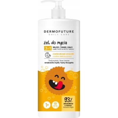 DermoFuture 3w1 Nawilżający Żel Do Mycia Dla Dzieci 1+ Ciasteczkowy 500ml