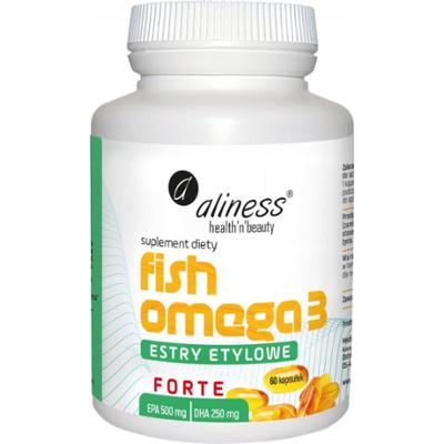 Aliness Fish Omega 3 Forte 500/250mg EPA DHA Estry Suplement Diety 60 Kaps