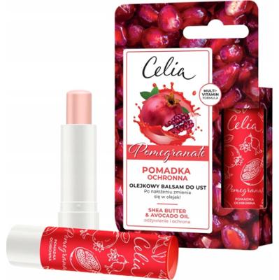 Celia Nawilżająca Pomadka Ochronna Bezbarwny Olejkowy Balsam Do Ust Granat