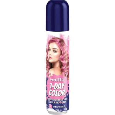 Venita 1 Day Color Koloryzujący Spray Do Włosów Różowy 8 Pink World 50ml
