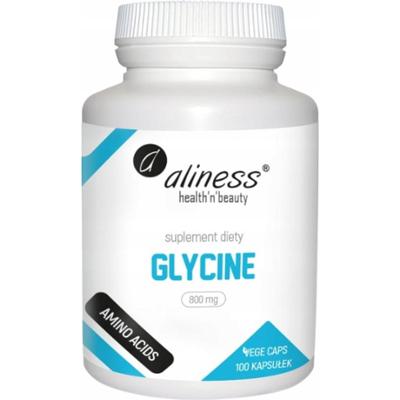 Aliness Glycine Kwas Aminooctowy Glicyna 800mg Suplement Diety 100 Kapsułek