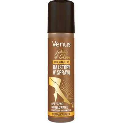 Venus Glow Rajstopy w Sprayu z Drobinkami Złota Do Ciemnej Karnacji 75ml