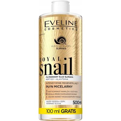 Eveline Royal Snail Regenerujący Płyn Micelarny Śluz Ślimaka Peptydy 500ml