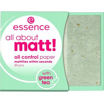 Essence All About Matt Bibułki Matujące Do Twarzy z Zieloną Herbatą 50 szt
