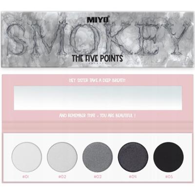 Miyo Five Points Palette Paleta Cieni Zestaw 5 Kolorów Do Powiek 02 Smokey