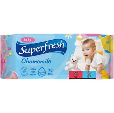Superfresh Baby Nawilżane Chusteczki dla Dzieci Rumiankowe Karton 12x72 szt