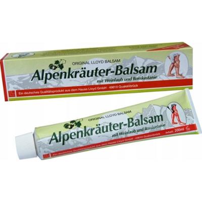 Lacure Alpenkrauter Balsam z Ziół Alpejskich Kasztanowiec i Liście Winogron 200ml