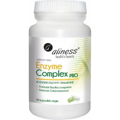 Aliness Enzyme Complex PRO Roślinne Enzymy Trawienne Suplement Diety 90 Kap