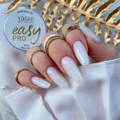 Yoshi Easy Pro Żel Do Paznokci Budujący Samopoziomujący Milky White 50ml