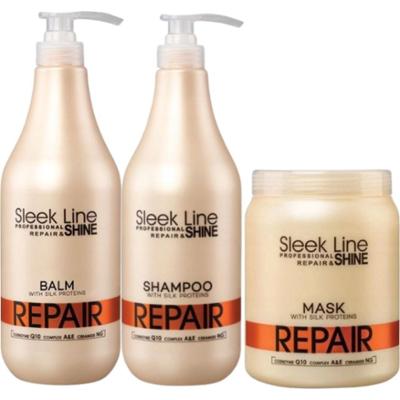Stapiz Sleek Line Repair  Zestaw Szampon Odżywka Maska 3x1000ml