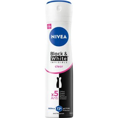 Nivea Black White Invisible Clear 72H Antyperspirant Damski Spray 150ml
