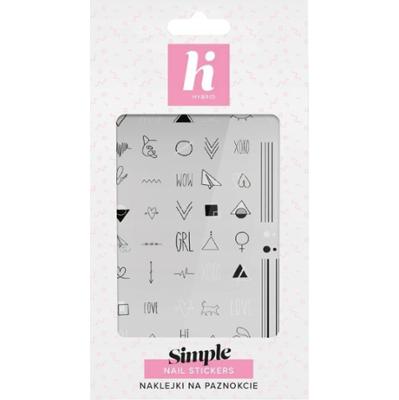 Hi Hybrid Nail Stickers Simple Naklejki Na Paznokcie Geometryczne 47 szt
