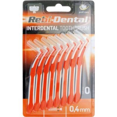 Rebi Dental Szczoteczka Międzyzębowa 0,4mm Antypoślizgowy Uchwyt 8 sztuk