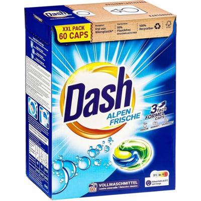 DASH Alpen Freische Kapsułki 3w1 Do Prania Białego Jasnego 60 Sztuk