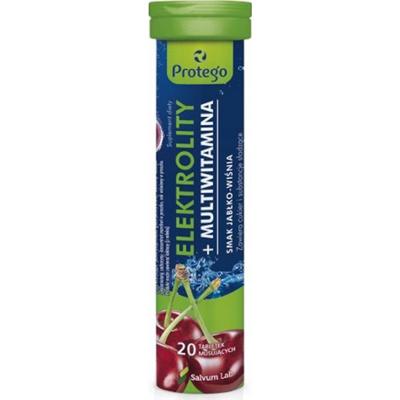 Protego Elektrolity+Multiwitamina Wiśnia Nawodnienie 20 Tabletek Musujących