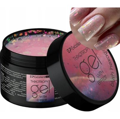Excellent PRO Effect Budujący Żel Do Paznokci z Folią Blush Hexagon 15g