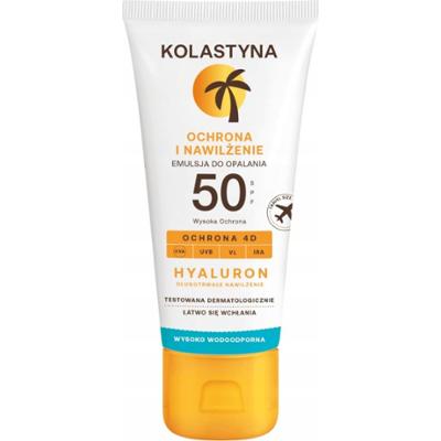 Kolastyna Hyaluron Wodoodporna Nawilżająca Emulsja Do Opalania SPF 50 80ml