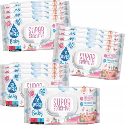 GoWipes Super Sensitive Nawilżane Chusteczki Dla Dzieci Karton 12x60szt
