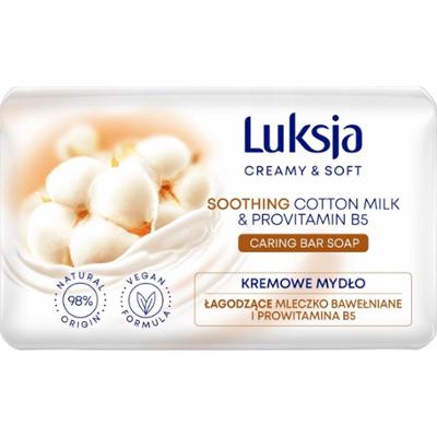 Luksja Creamy Soft Kremowe Mydło w Kostce Do Rąk Łagodzące Bawełniane 90g
