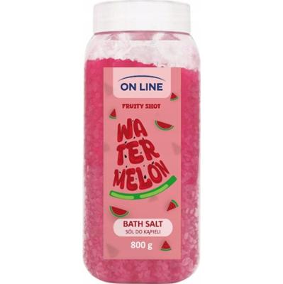 On Line Fruity Shot Owocowa Odprężająca Ciało Sól Do Kąpieli Arbuz 800g