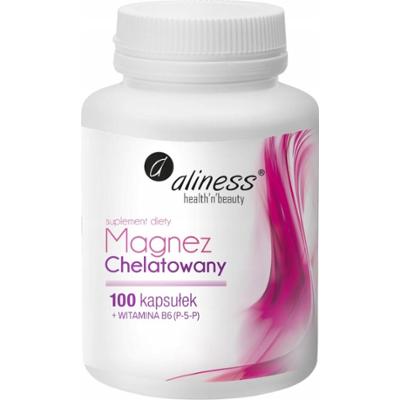 Aliness Magnez Chelatowany 720mg + Witamina B6 Diglicynian Magnezu 100 Kaps