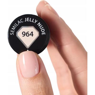 Semilac Lakier Hybrydowy Do Paznokci Manicure Beżowy 964 Jelly Nude 7ml