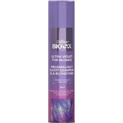 Biovax Glamour Ultra Violet Suchy Szampon Do Włosów Blond i Siwych 200ml