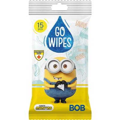 GoWipes Uniwersalne Odświeżające Chusteczki Nawilżane Minionki 15 Sztuk